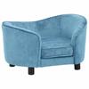 vidaXL Dog Sofa, Turquoise, 69 x 49 x 40 cm, Plush