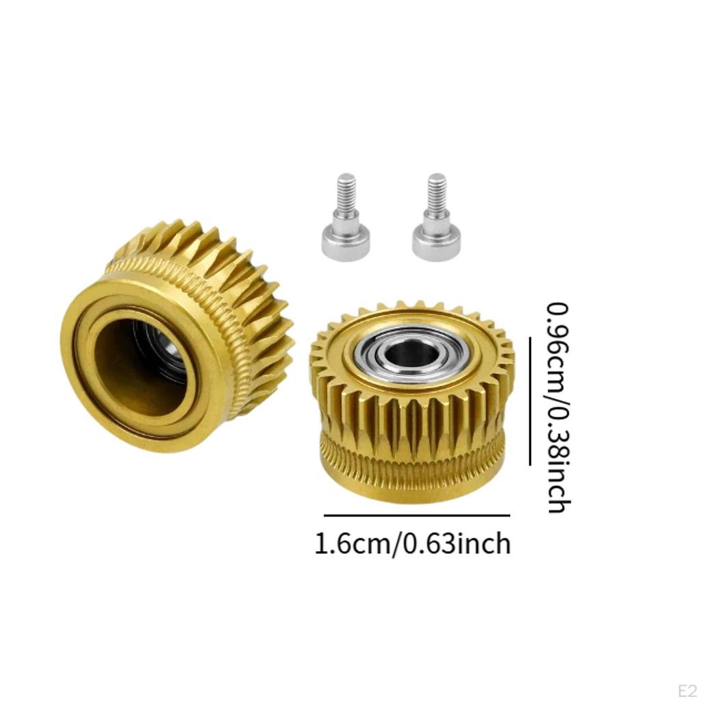 2 шт. все металлические нити приводные шестерни экструдера шестерня никелированная простая установка 3D