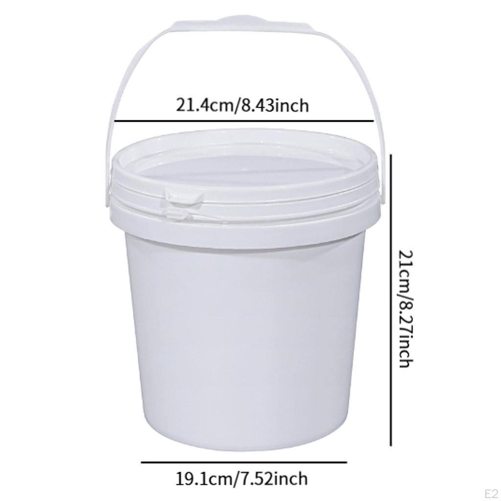 Банка для краски, контейнер для хранения продуктов, 5 л, многоцелевое, легко моющееся ведро с крышкой и ручкой для