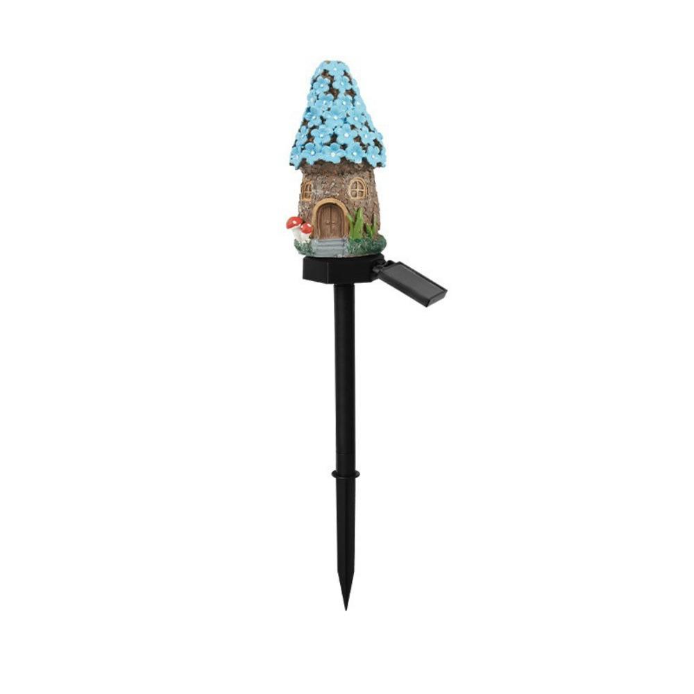 Multi Craft LED Solar Lawn Light Resin Cottage Miniature Fairy House LED Garden Light Fairy Mushroom House Waterproof Design