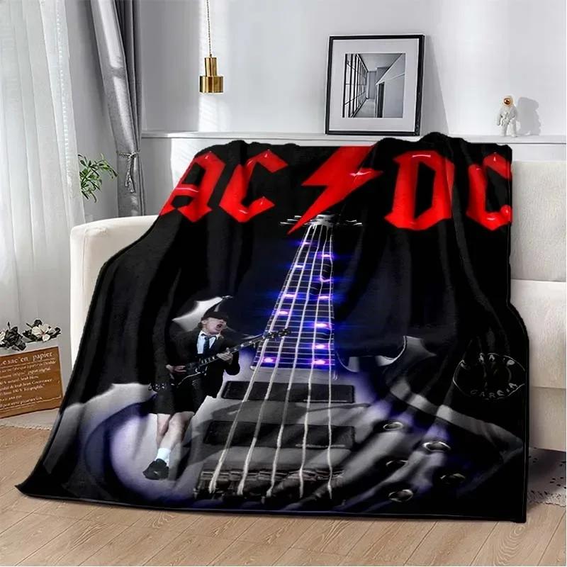 Плед с узором ACDC Легкий плед для гостиной, спальни, детской комнаты Теплый плед Рождественский подарок