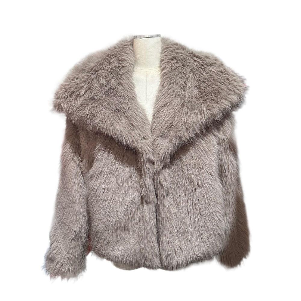 Женское осенне-зимнее пальто из искусственного меха, плюшевая пушистая женская куртка, новинка в верхней одежде, белое, красное, серое, черное, пальто из шерстяных смесей