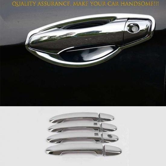 Для Hyundai Santa Fe 13-18 Хромированная накладка на ручку внешней двери автомобиля