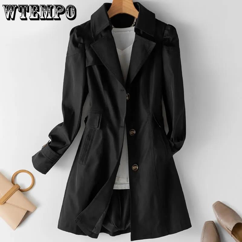 Женская ветровка, весенне-осеннее пальто, тонкая женская ветровка средней длины в корейском стиле