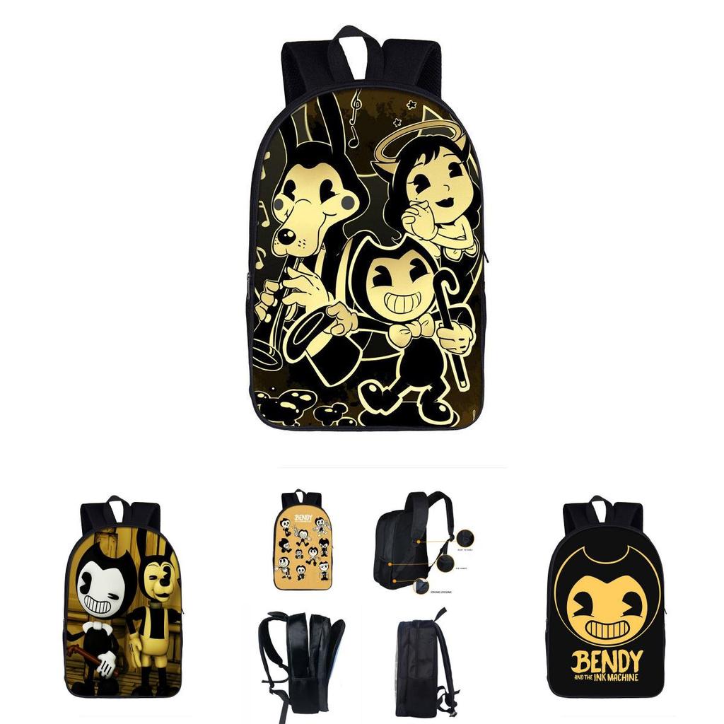 Large Bendy And The Ink Machine Backpack For Students Fashionable And Functional!
