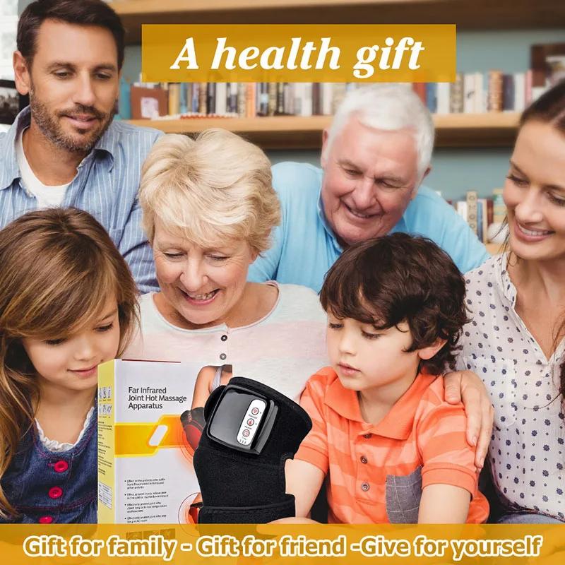 Массажер для колена, электрический подогрев, дальний инфракрасный сустав, физиотерапия, локоть, наколенник, вибрационный массаж, облегчение боли для устройства для ног