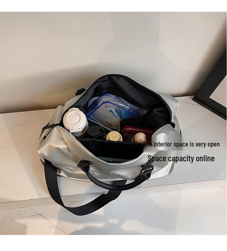 Дорожная спортивная сумка большой вместимости с креплением для ручки багажа - Отделение для влажного/сухого, Готова к деловой поездке и йоге