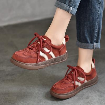 Кроссовки из натуральной кожи. Женские туфли на плоской подошве. Универсальная повседневная спортивная обувь на мягкой подошве со шнуровкой.