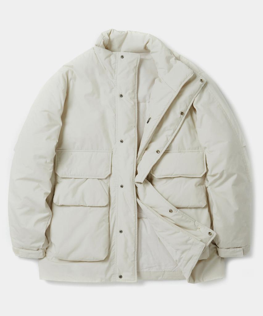 Columbia University B/S Four Pocket Utility Puffer Bright White