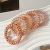 5Pcs Small Spiral Hair Coils High Elastic Ponytail Holder Women Adjustable Phone Cord Hair Ties Versatile Scrunchie Hair Accessories