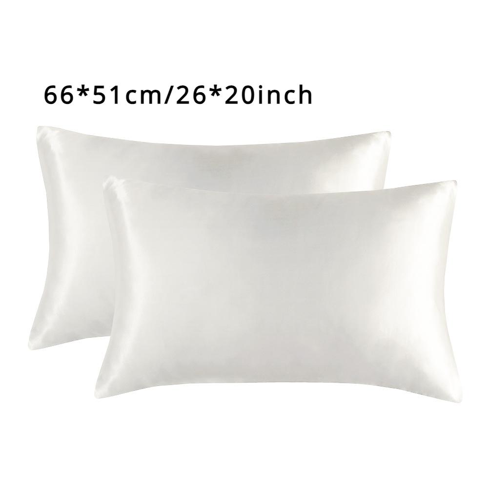 One Set Solid Color Double-sided Silk Pillowcase Mulberry Silk Ice Silk Beauty Pillowcase Single Silk Broadside Pillowcase