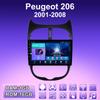 2 DIN Android автомобильное радио для Peugeot 206 2001-2008 мультимедийный проигрыватель головное устройство стерео GPS навигация WIFI 1+16 ГБ