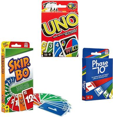 Набор карточных игр Mattel UNO Phase (Скип Бо, и 10)