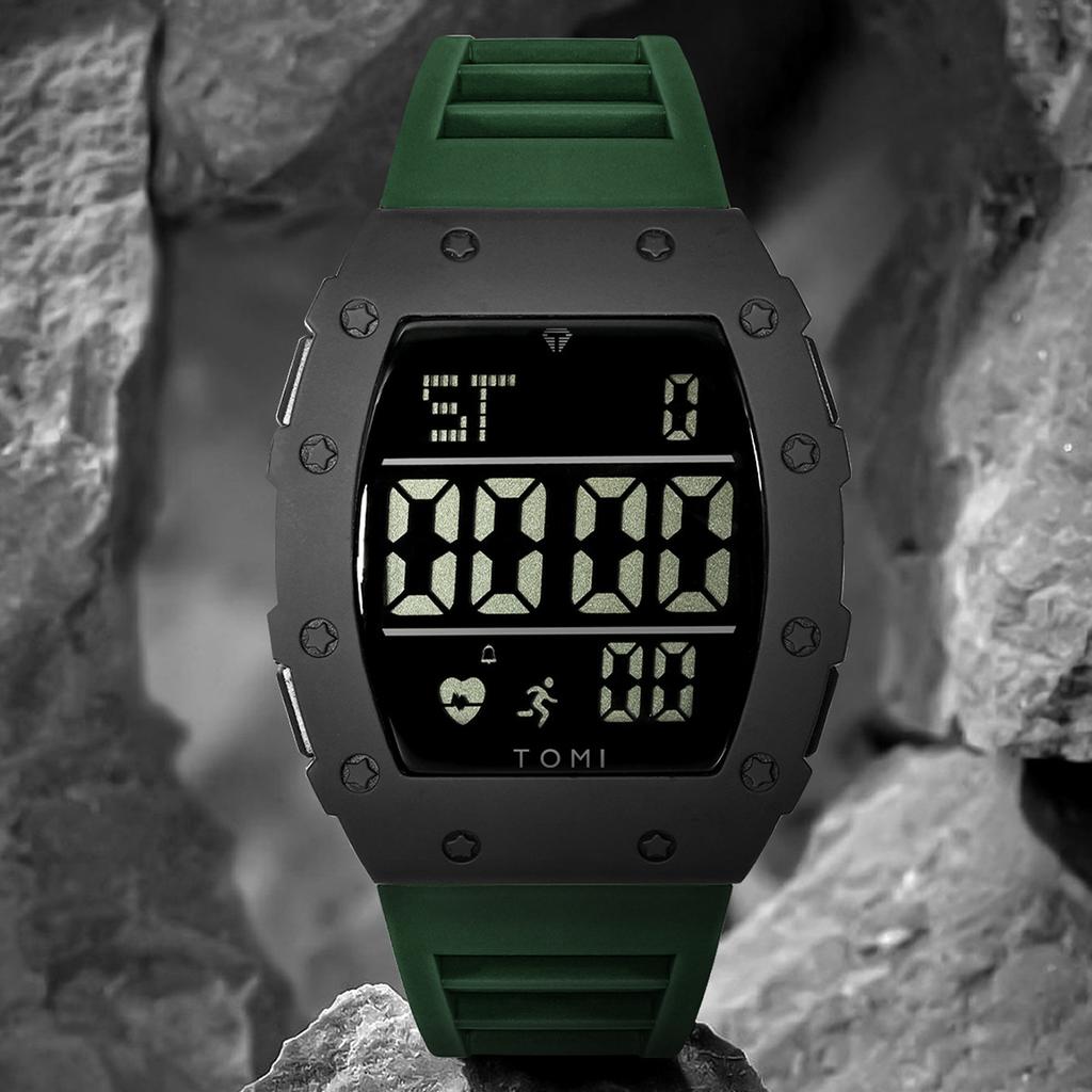 Спортивные мужские часы, простые большие цифровые электронные часы, студенческие модные многофункциональные мужские часы с кнопками