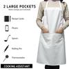 D2 New Fashion Kitchen Aprons for Woman Men Chef Work Apron for Grill Restaurant Bar Shop Cafes White Waterproof Apron Kitchen
