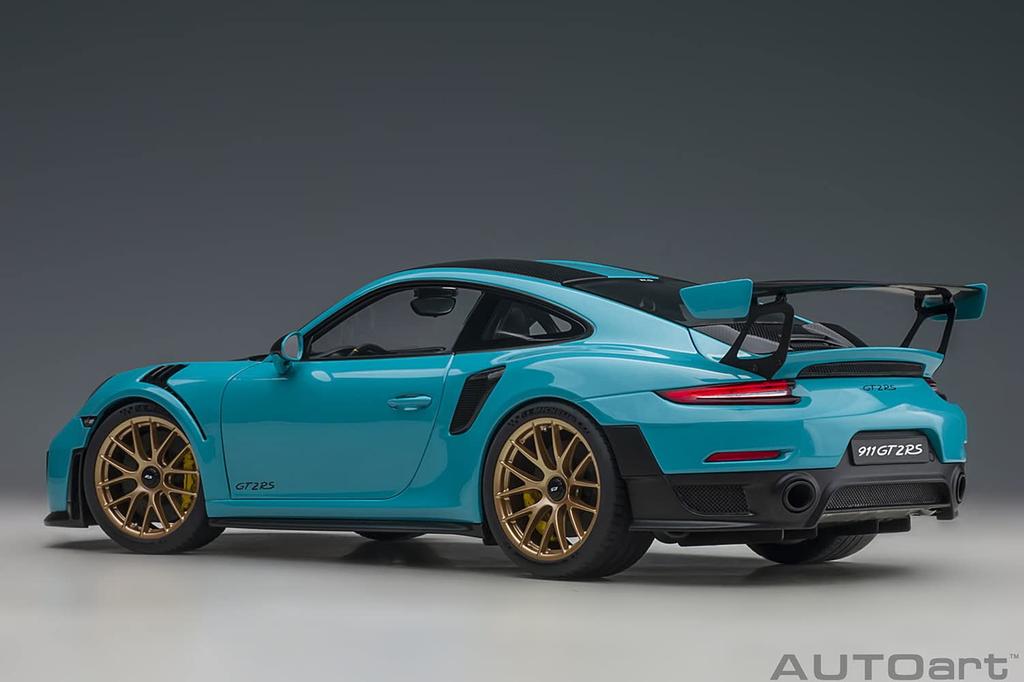 AUTOart Porsche 911 GT2 RS Weissach Package черный готовый продукт 78175 1/18 (991,2) Синий/Углеродный