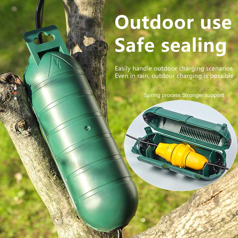 Outdoor Extension Cord Safety Cover With Waterproof Seal Weatherproof Electrical Connection Box To Protect Outdoor Outlet Plug