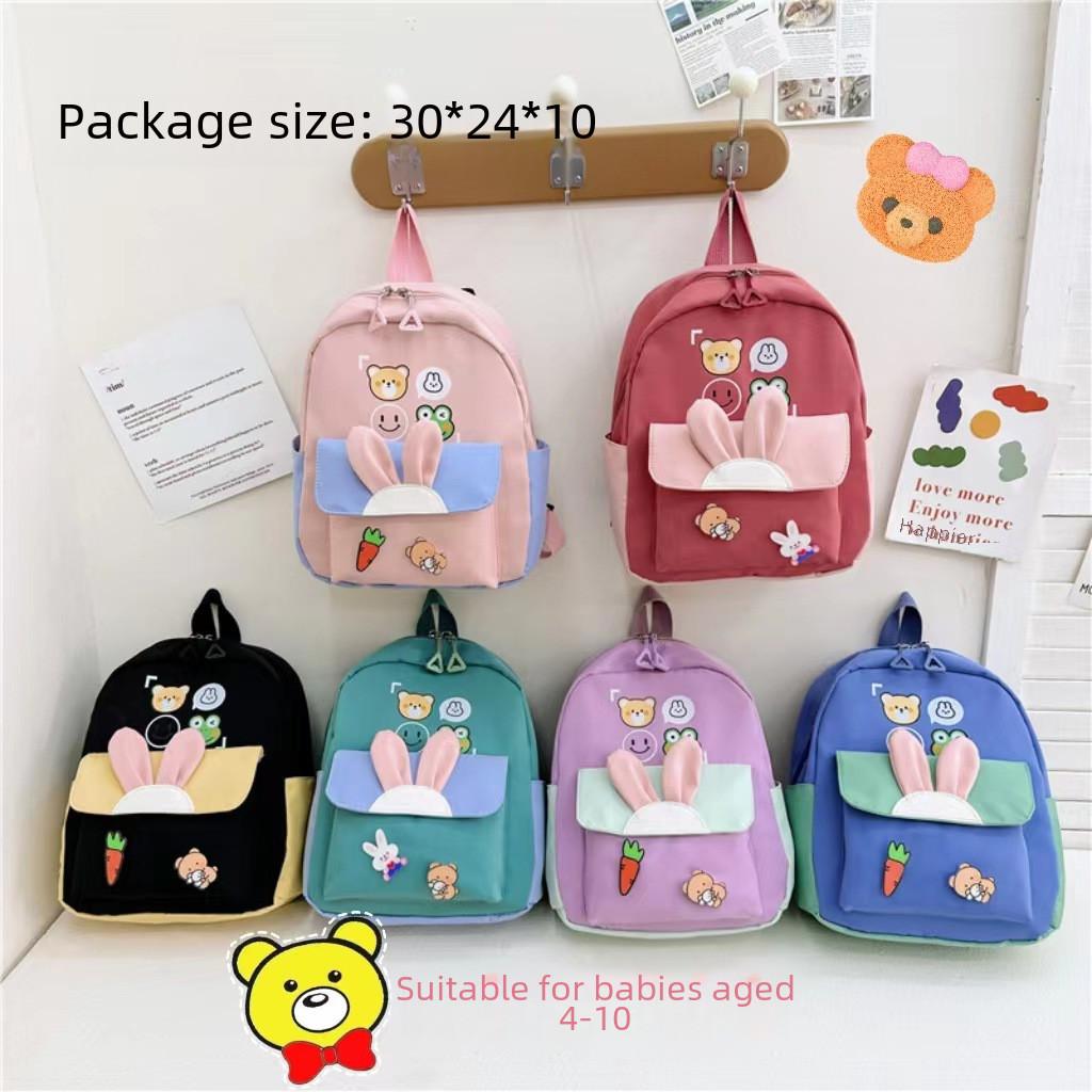 Backpack Cartoon Rabbit Ith Soft Nylon Fabric And Animal Print Children For