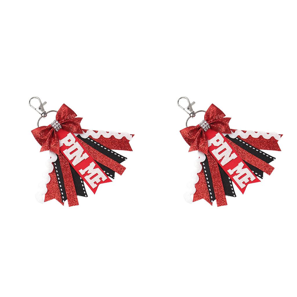 2 шт. Брелок Pin Me Cheer Спорт Блеск Красивый Командный Брелок с Бантиками Украшение для Сумки