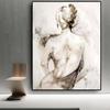 Abstract Sexy Woman Naked Back Posters Nude Art Canvas Prints Portrait Decorative Painting Wall Pictures for Living Room Decor