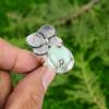 Sterling Silver Natural Brazilian Chrysoprase Flower Solitaire Wife Ring Jewelry