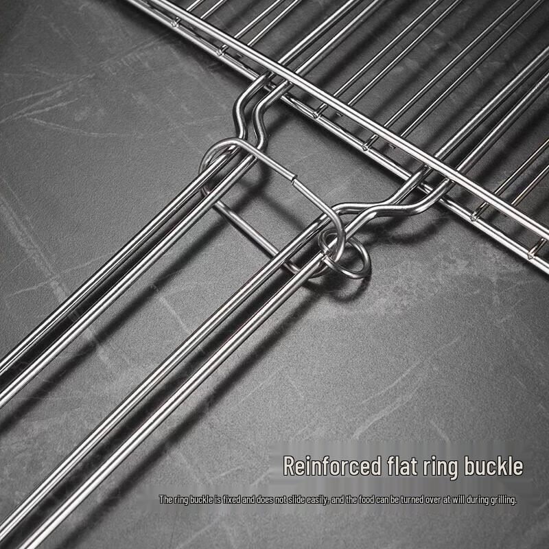 Stainless Steel Square BBQ Grilling Basket Clip