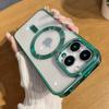 Прозрачный чехол для телефона с покрытием для iPhone 15 14 13 12 11 Pro Max Plus для магнитного Magsafe с беспроводной зарядкой, мягкий силиконовый чехол