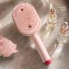 Electric Steam Hair Brush Three in One Detangling Comb with Spray Function and Massage Bristles for Hair Care Styling Tools