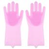 Silicone Kitchen Cleaning Gloves Thicken Dish Washing Gloves Portable Dishwashing Cleaning Gloves
