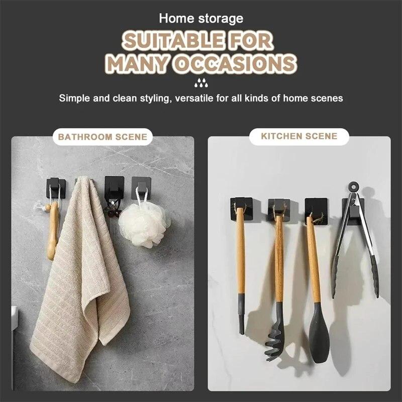 4 шт. самоклеящиеся настенные крючки для подвешивания ключей, вешалка для одежды, крючок для халата, вешалка для полотенец, аксессуары для ванной комнаты