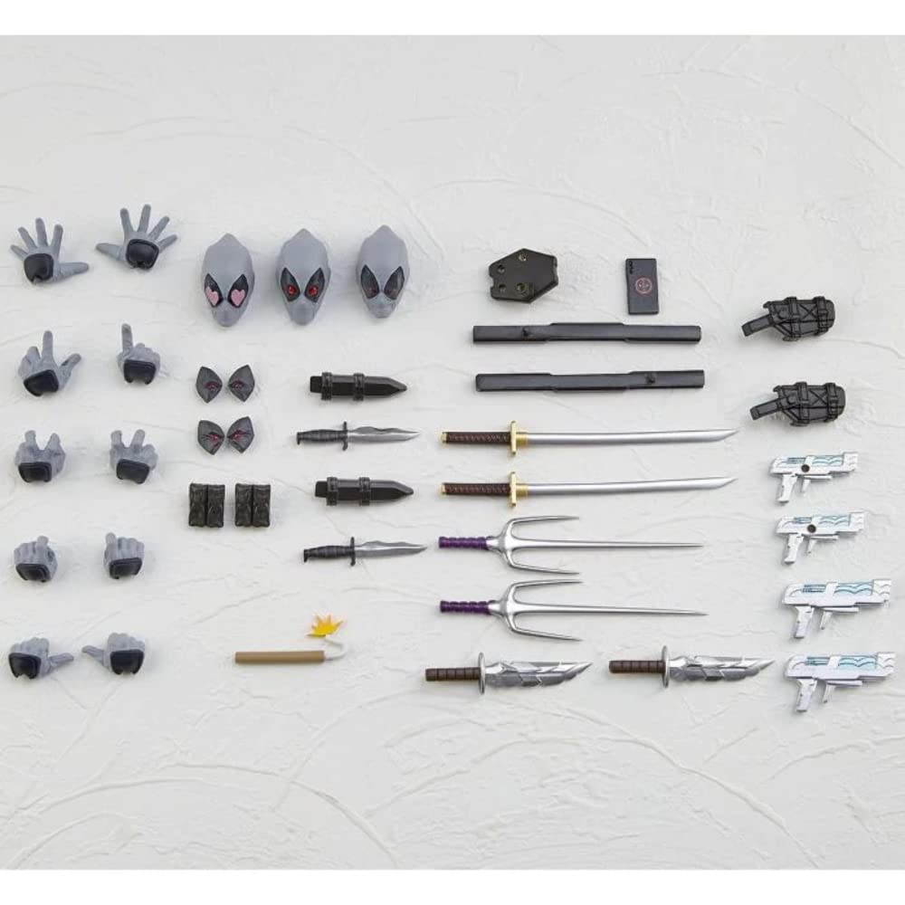 Комплекс фигурок Kaiyodo AMAZING YAMAGUCHI Deadpool color Deadpool color version 170mm окрашенная фигурка Revoltech ver.2.0 X-FORCE ver. версия 2.0