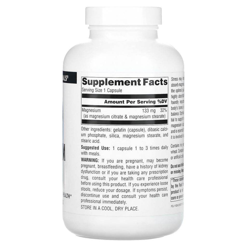 Magnesium Citrate, 133 Mg, 180 Capsules