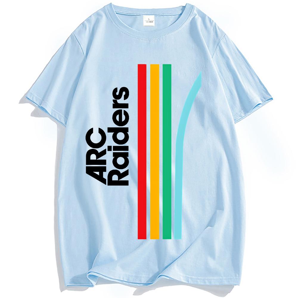 Hot Game ARC Raiders Rainbow Graphic Tshirts Cotton Fashion Loose Men/Women T-shirt Unisex Streetwear O-neck Casual Male Tees