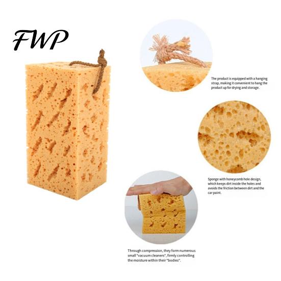 Non-scratch Car Sponge High Density Wash Super Absorbent Foam Scrubber Pad Soft Cleaning for Auto Detailing Scratch-Free Cell Gentle Honeycomb