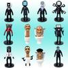 Новый набор фигурок Skibidi Toilet Игрушки Кавайи Аниме Игровой персонаж Игрушка ПВХ Модель Кукла Украшение Коллекция Детские Подарки на День Рождения