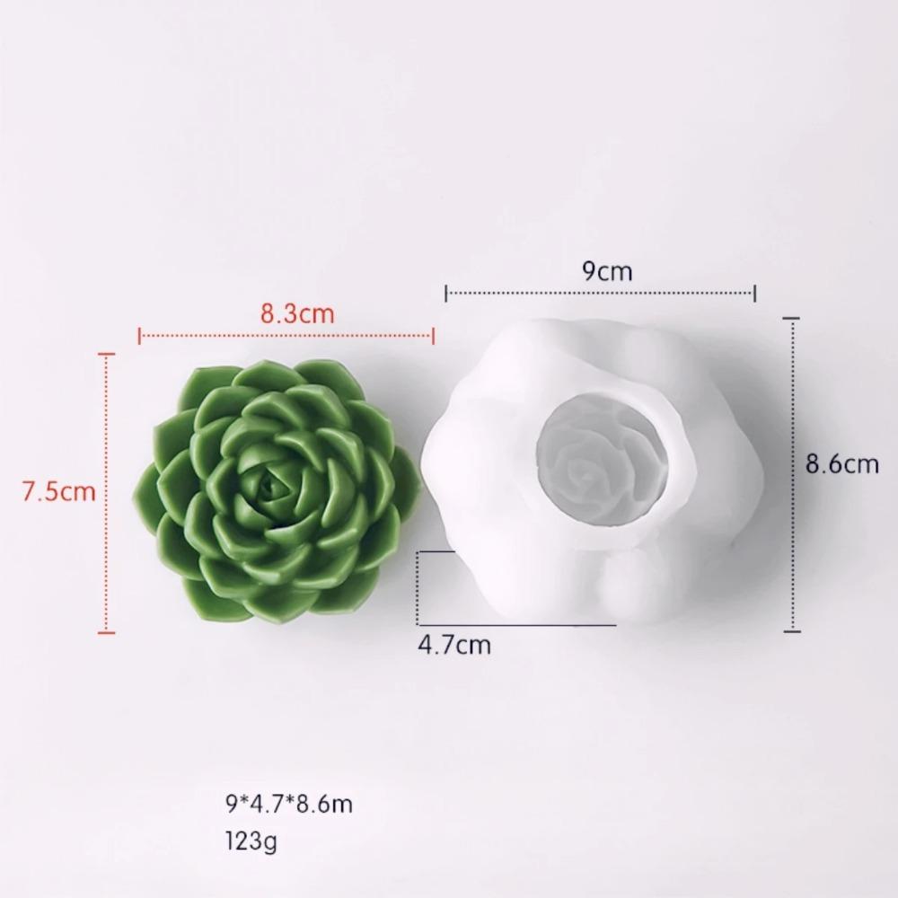 3D Fleshy Succulent Series Candle Silicone Mold DIY Flower Plaster Soap Mold Valentine's Day Gift Handmade Candle Making