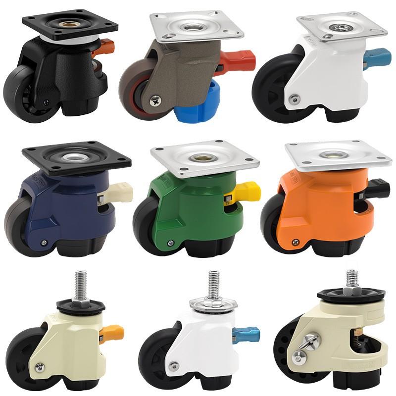 Heavy Duty Leveling Caster Wheels Swivel Casters With Quick Adjust Handle Industrial Equipment