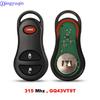 Jingyuqin 315 Mhz GQ43VT9T 2+1 Buttons Remote Car Key For Chrysler Dodge Jeep 1998-2004 Jeep Cherokee Grand Cherokee