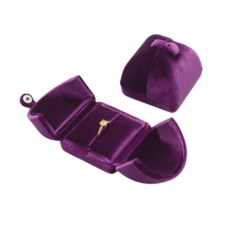 Luxury Velvet Jewelry Box Vintage Necklace Bracelet Case Portable Rings Bearer Box  Jewelry Storage