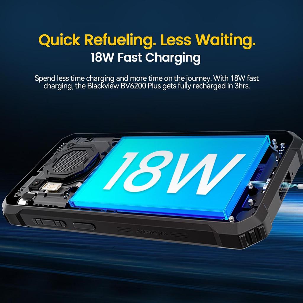 Blackview Смартфон BV6200 Plus 24 ГБ ОЗУ 256 ГБ ПЗУ Android 14 Защищенный телефон