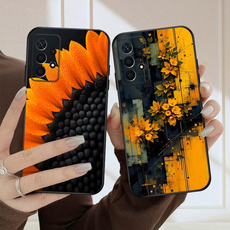 Черный лист Изображение Для Samsung A03 Core A 04 05 06 12 14 15 16 22 23 Galaxy A25 26 4G 34 35 52 53 56 71 73 90 5G мягкий чехол для телефона