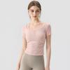 Yoga clothes women's 1011 summer new yoga sports Pilates fitness suspenders short-sleeved tops women's wholesale