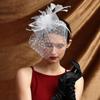 Шляпа Comott Fascinators, повязка на голову с перьями, женские чародеи, головной убор для чаепития с зажимом, шляпа дерби для девочек и женщин