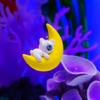 Floating Moon Bear Ornament Cute Mini Moon Bear Fish Tank Accessory for Underwater Landscape Aquarium Decoration