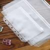 5PCS Zipper Envelopes Pocket PVC Binder Pocket High Quality Loose Leaf Bag