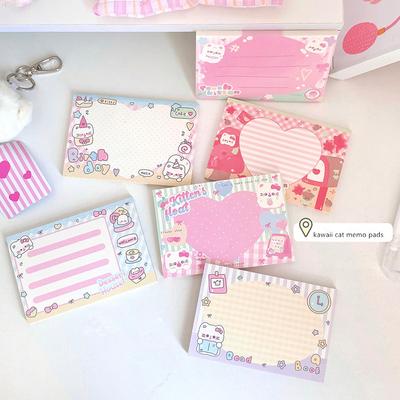 MINKYS Новое поступление Kawaii Cat Memo блокноты для записей Список дел Paperlaria Школьные канцелярские принадлежности