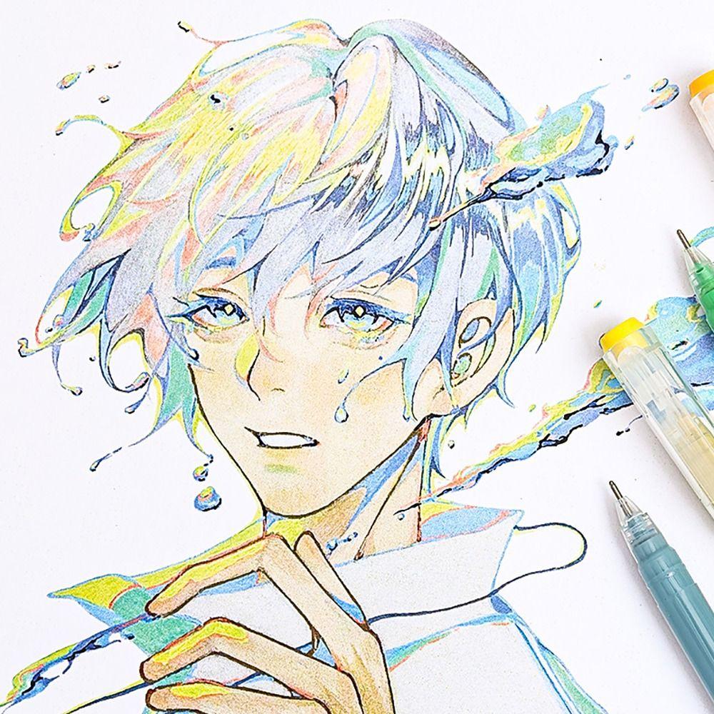 9 цветов/набор Разноцветные гелевые ручки Быстросохнущие маркеры Набор ручек для рукописного учета Канцелярские товары