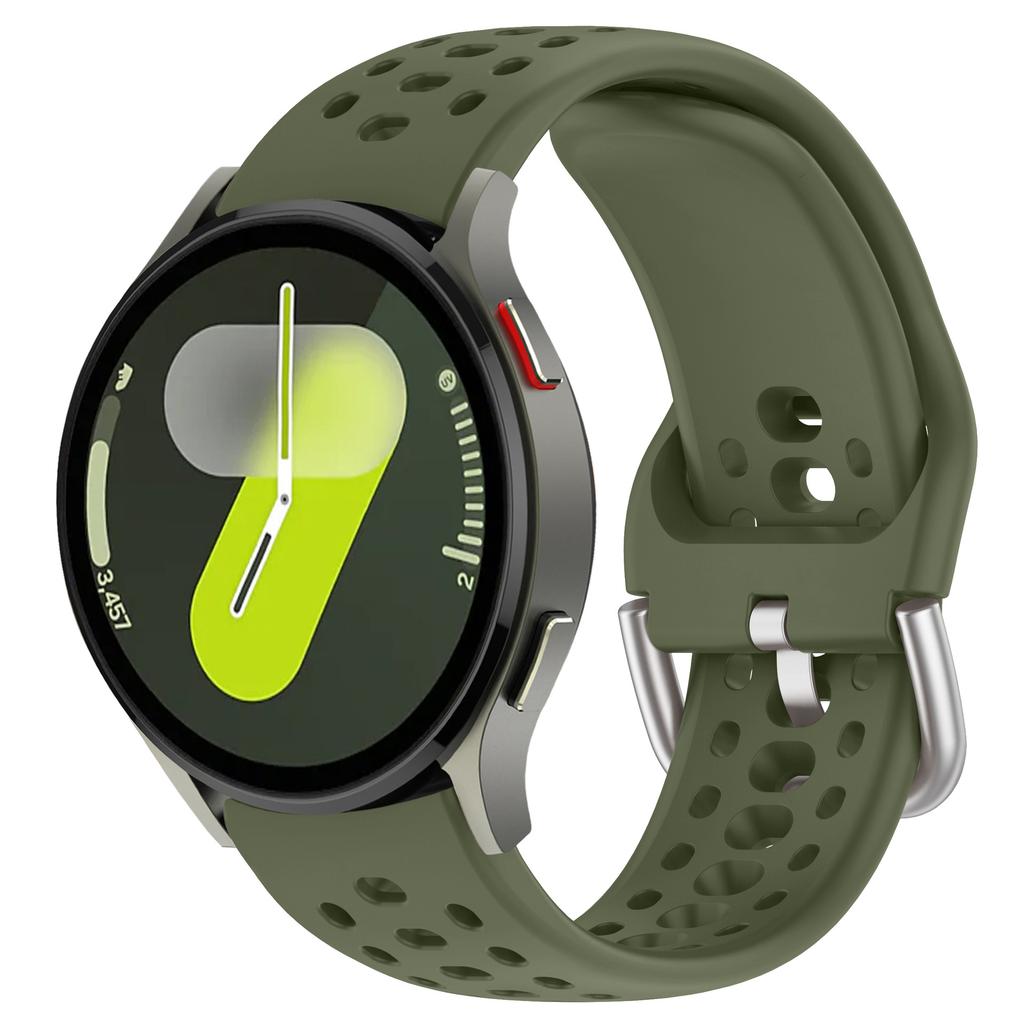 Силиконовый ремешок для Samsung Galaxy Watch 7 6 5 4 FE 44 мм 40 мм Спортивный дышащий браслет Ремешок для часов 6-4 Classic 47 мм 46/43 мм