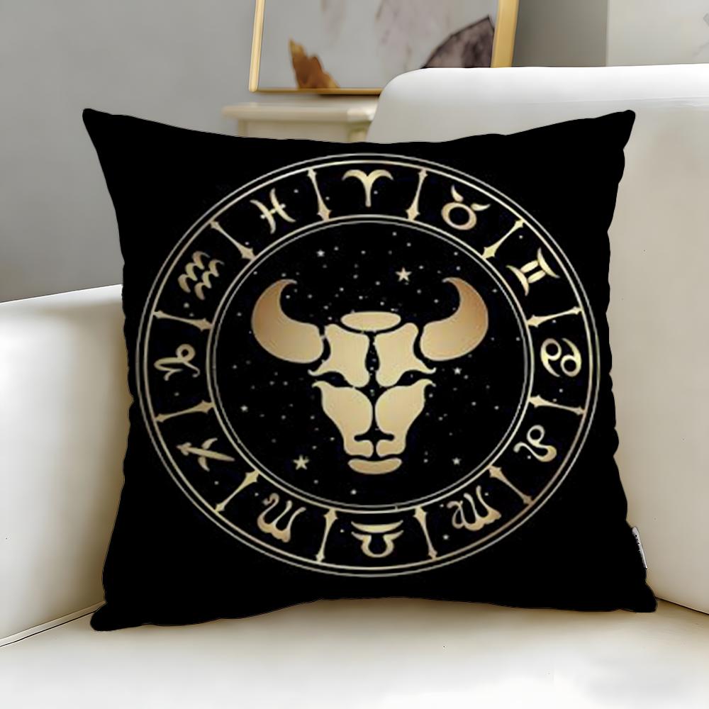 Классическая тема 'Двенадцать созвездий' Чехол на подушку Мягкий и легко стирающийся Наволочка – Универсальный для дивана, кровати, путешествий и офиса