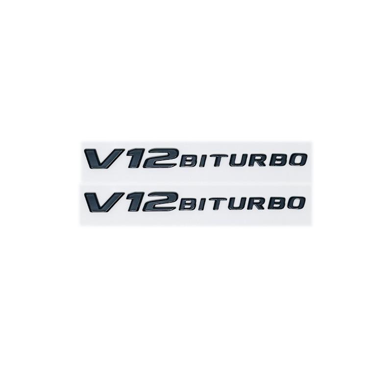 3D Letters S63 S65 V12 Biturbo V8Biturbo 4matic+ ABS Emblem for Mercedes Benz W222 W223 Car Fender Trunk Logo Sticker AA1